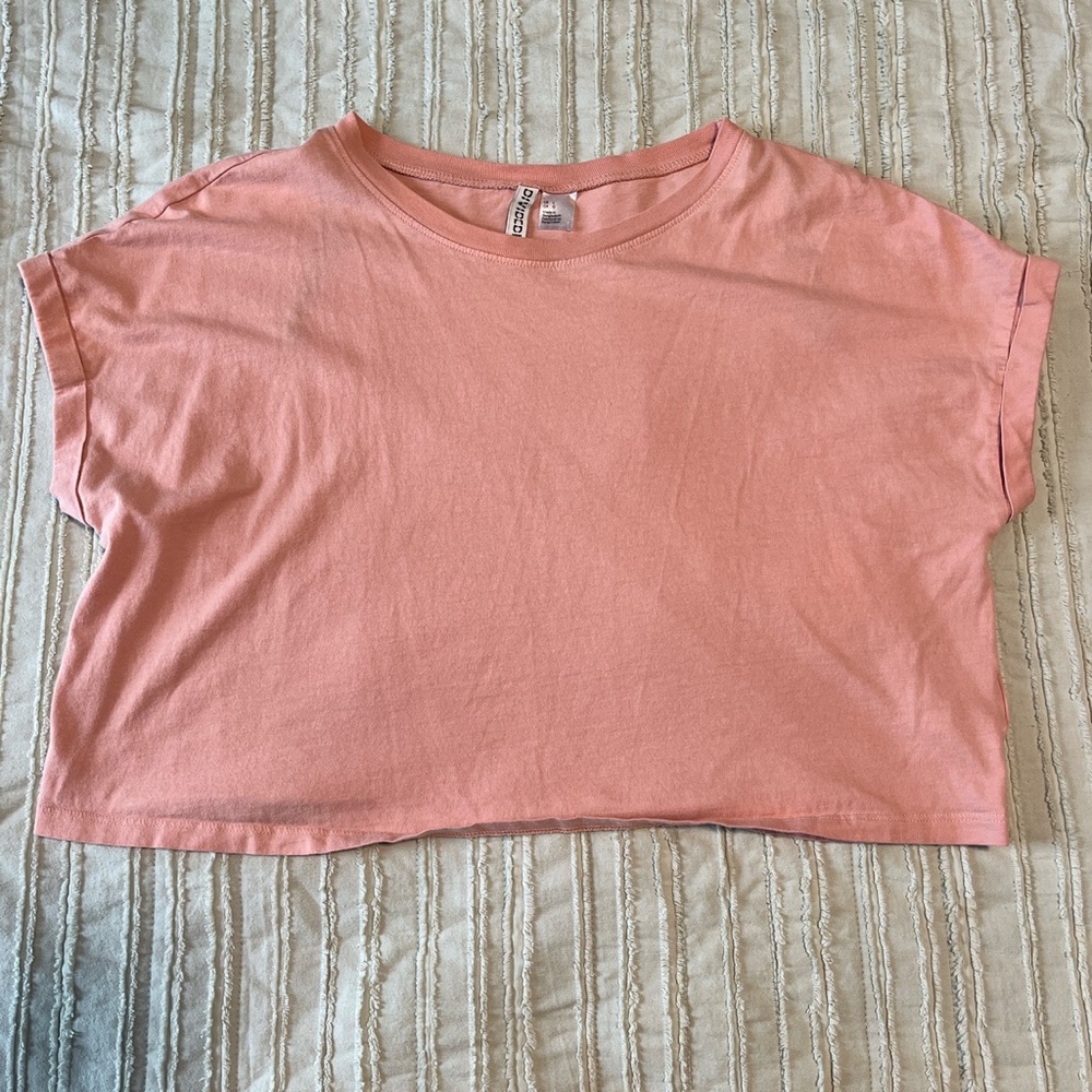 Light Pink Large Cropped T-shirt